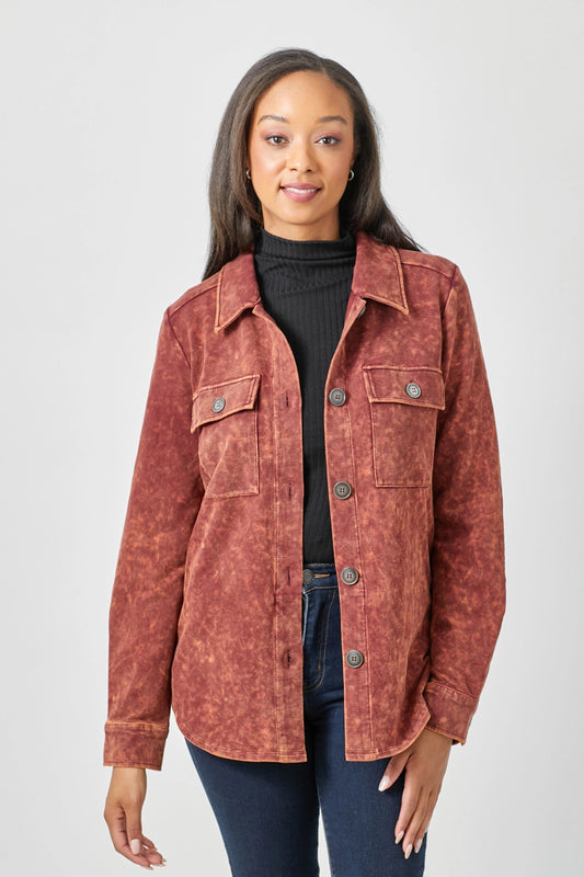 Washed Shacket - Rust