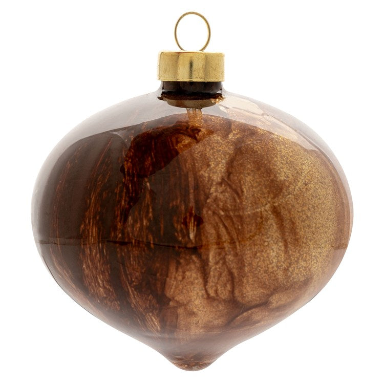 Brown Glitter Ornament