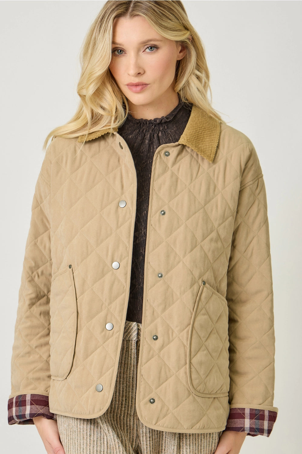 Contrast Quilted Jacket