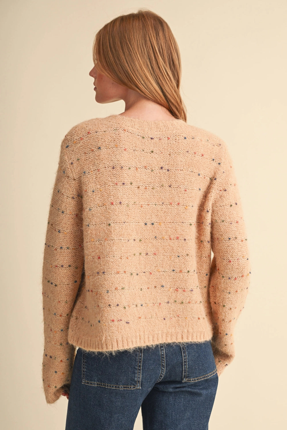 Speckled Knit Sweater Cardigan