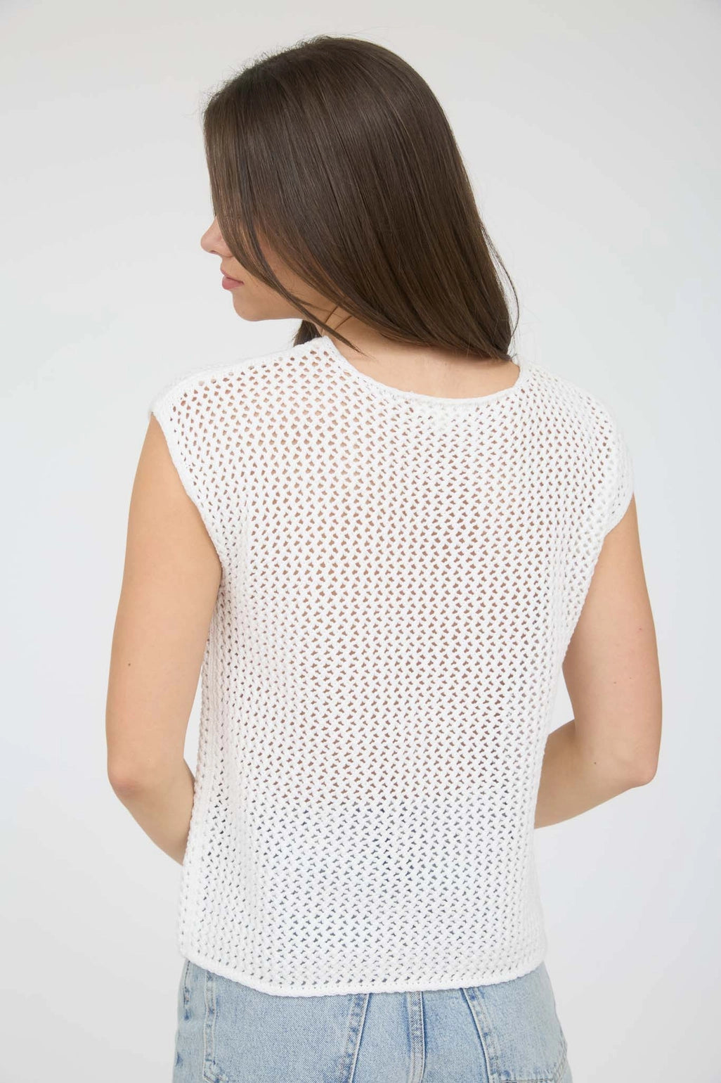 Flag Crochet Knit Sweater Top