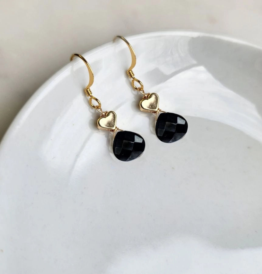 Sweet Gold Heart Earrings