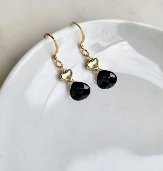 Sweet Gold Heart Earrings