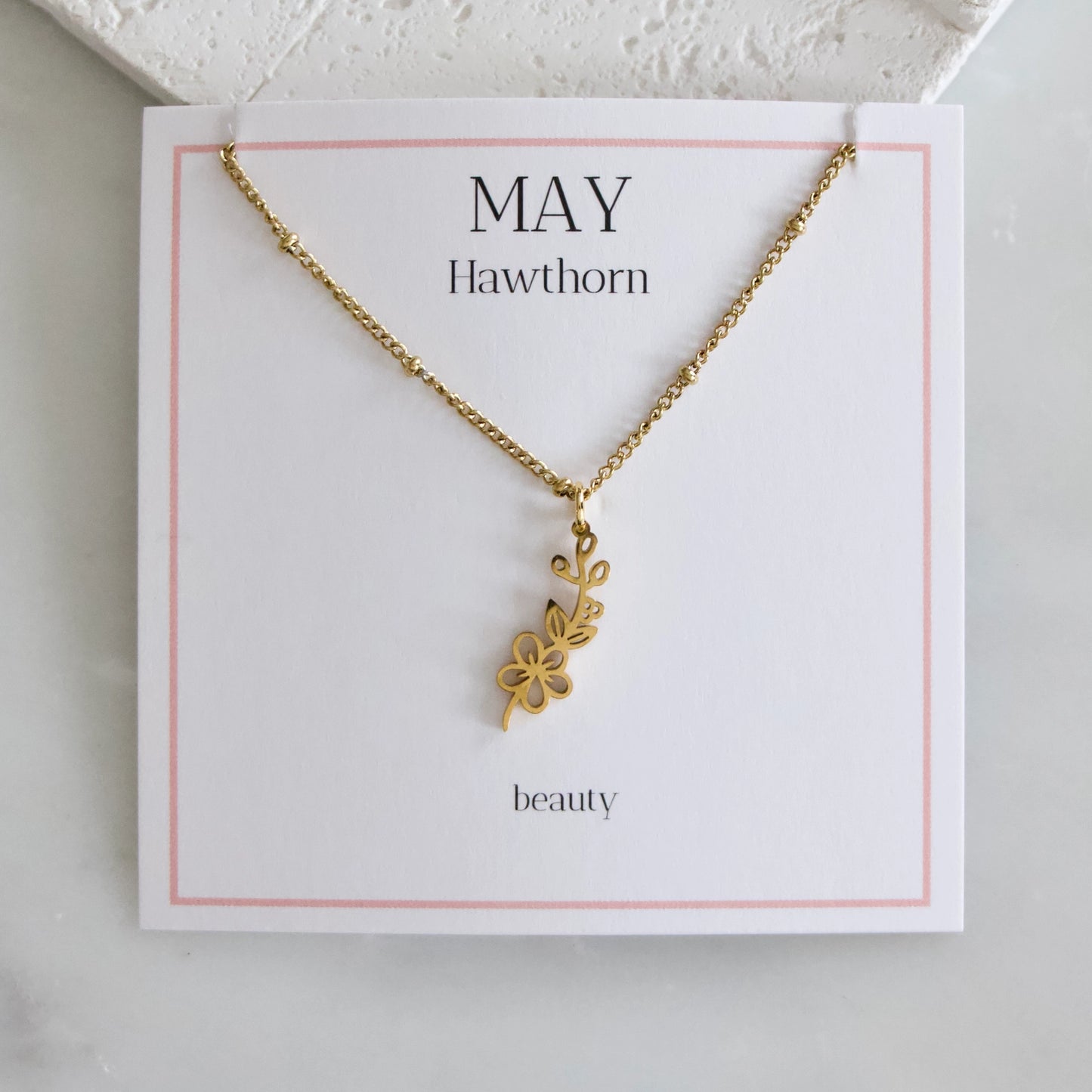 Waterproof Birth Flower Necklaces
