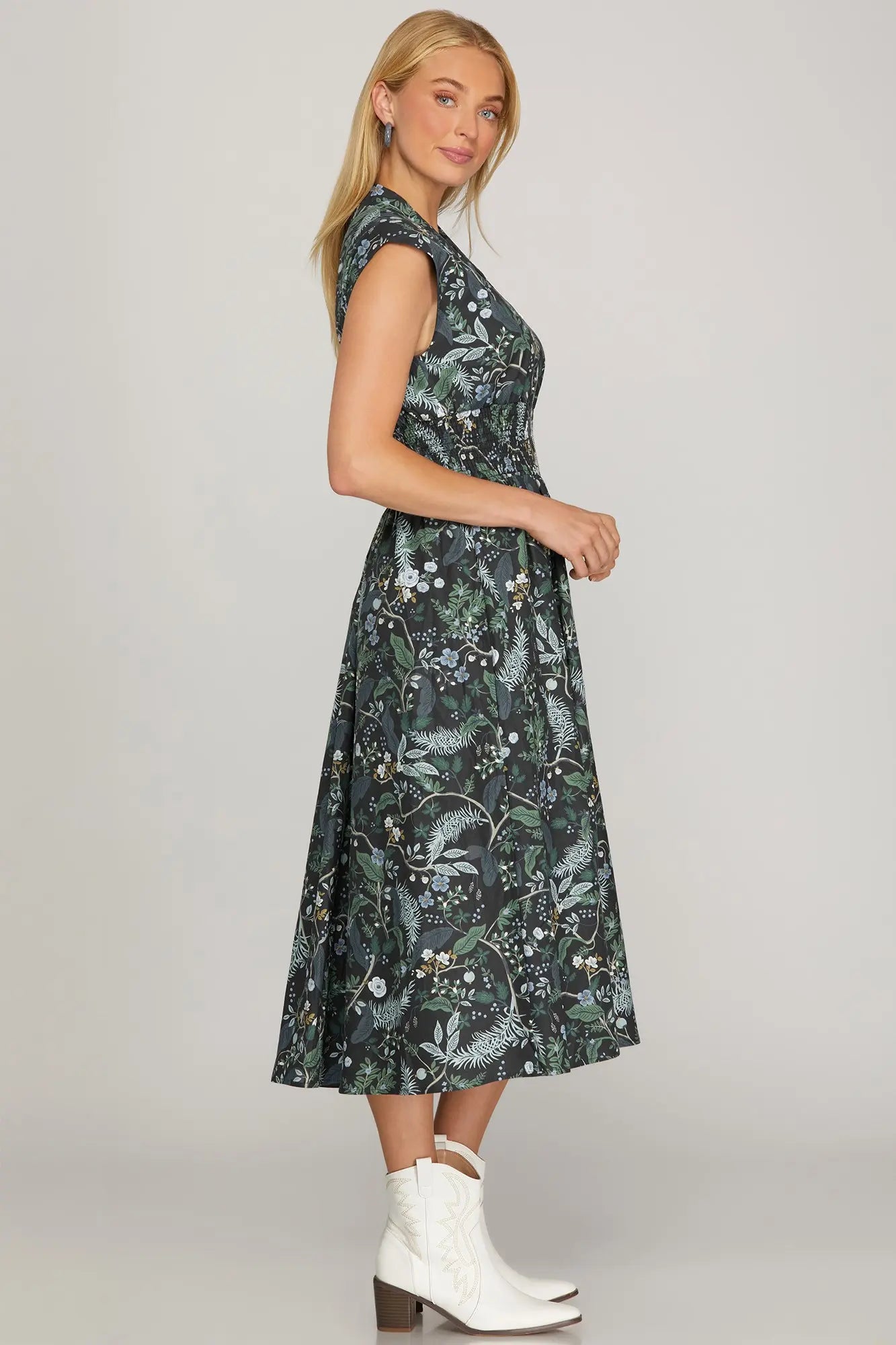 Printed Dress with Pockets