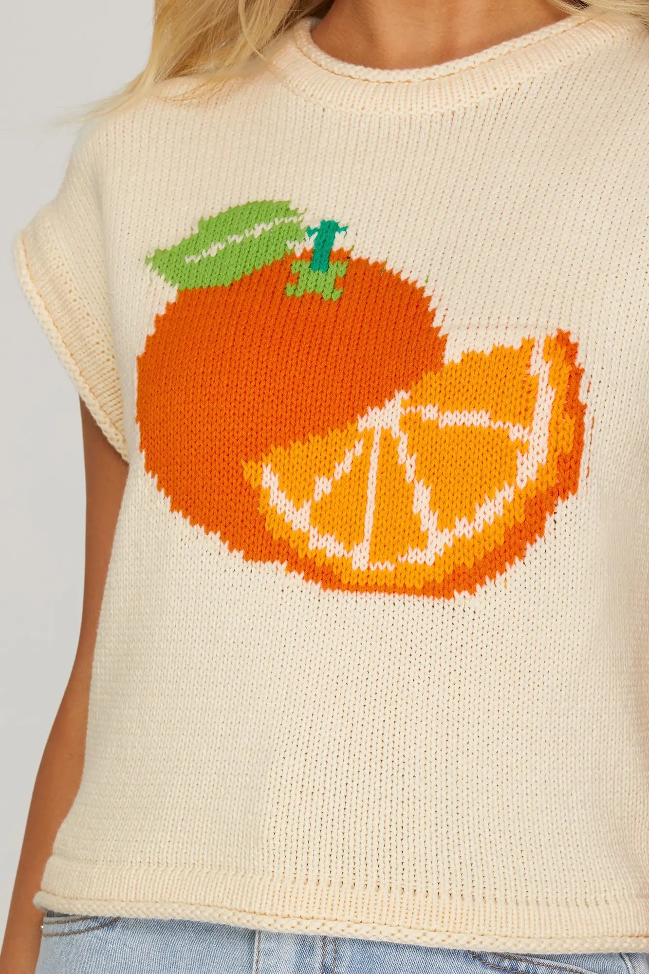 Orange Sleeveless Top