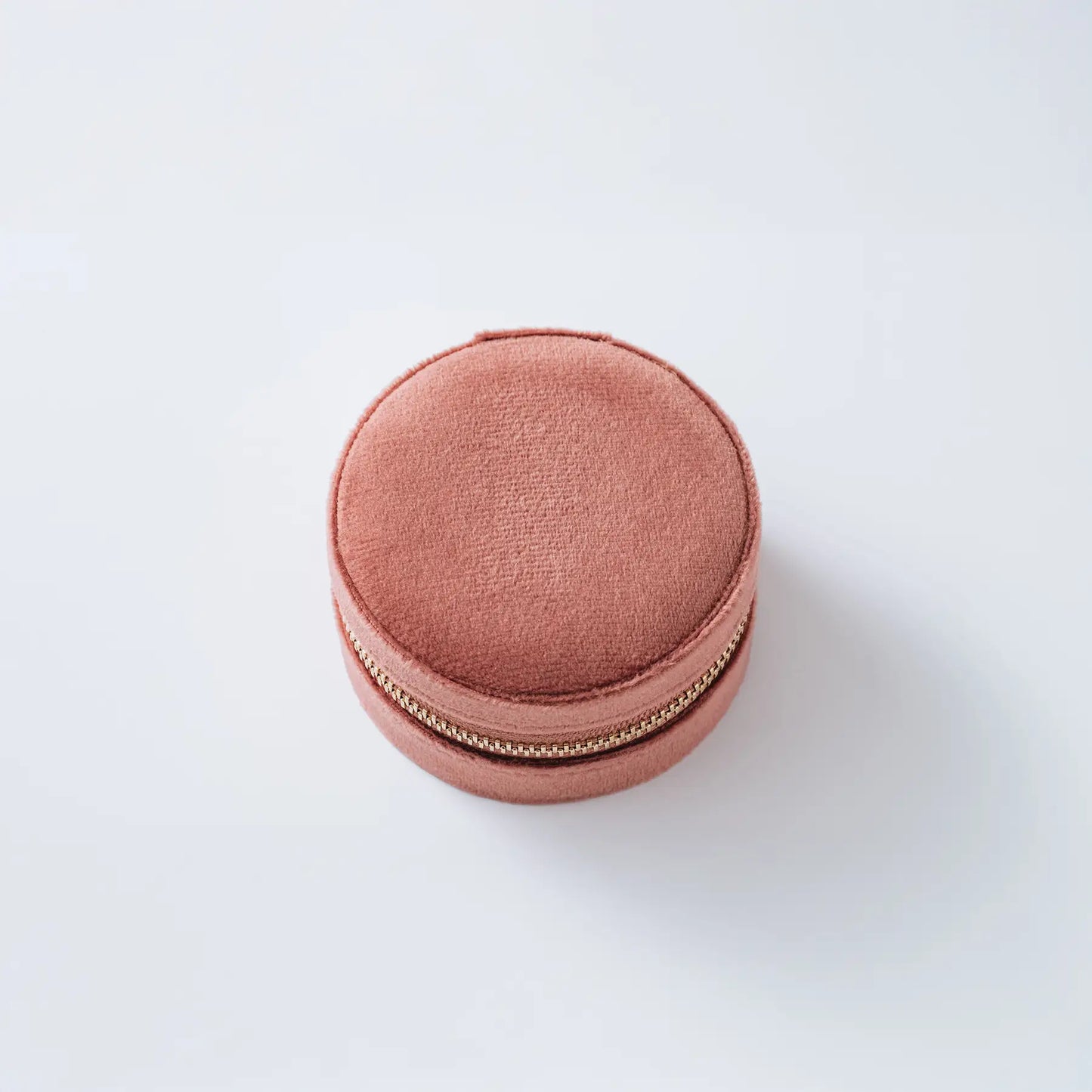 Round Velvet Jewelry Box Case - 8 Colors