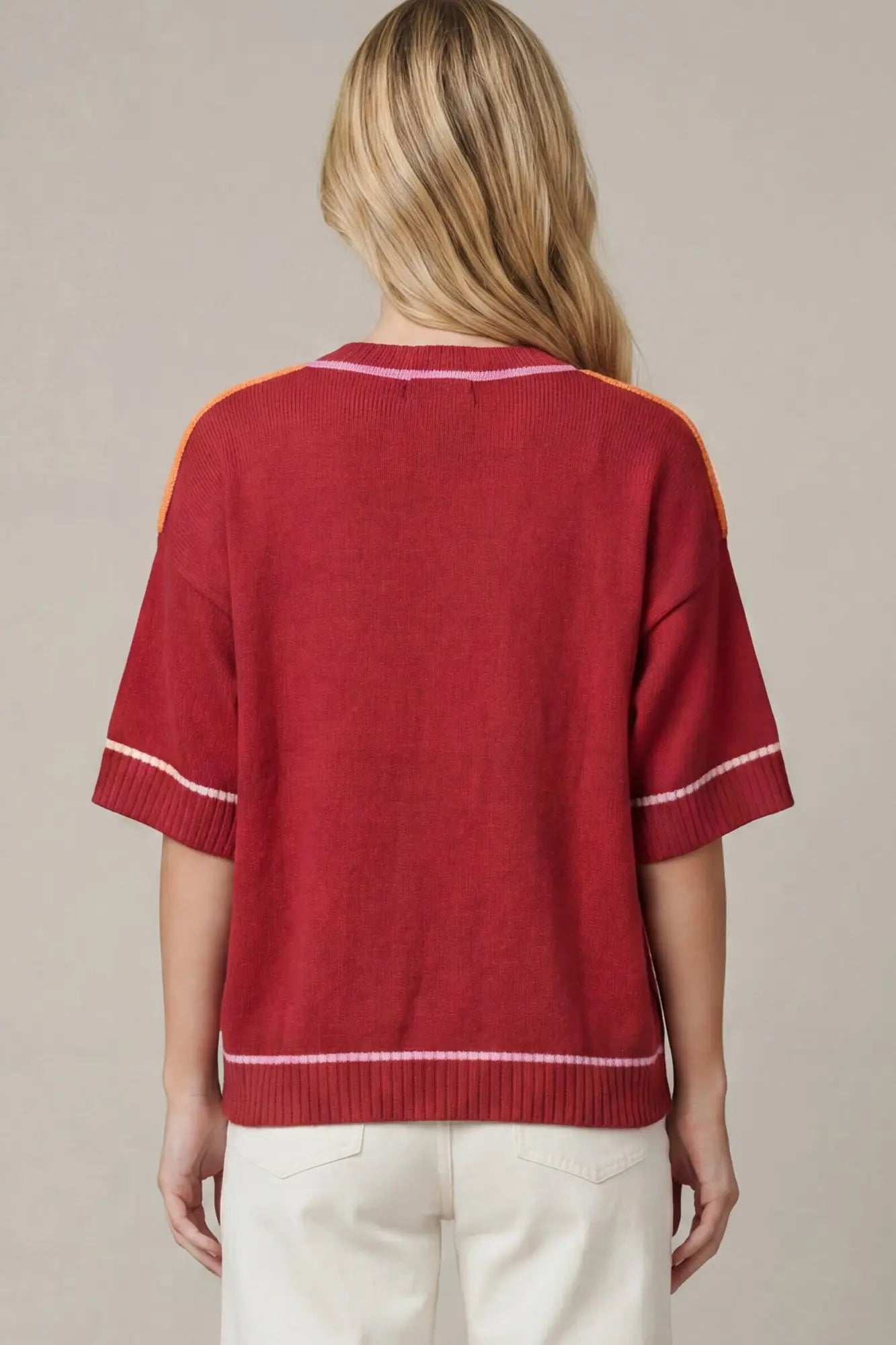 1/2 Sleeve Top - Red
