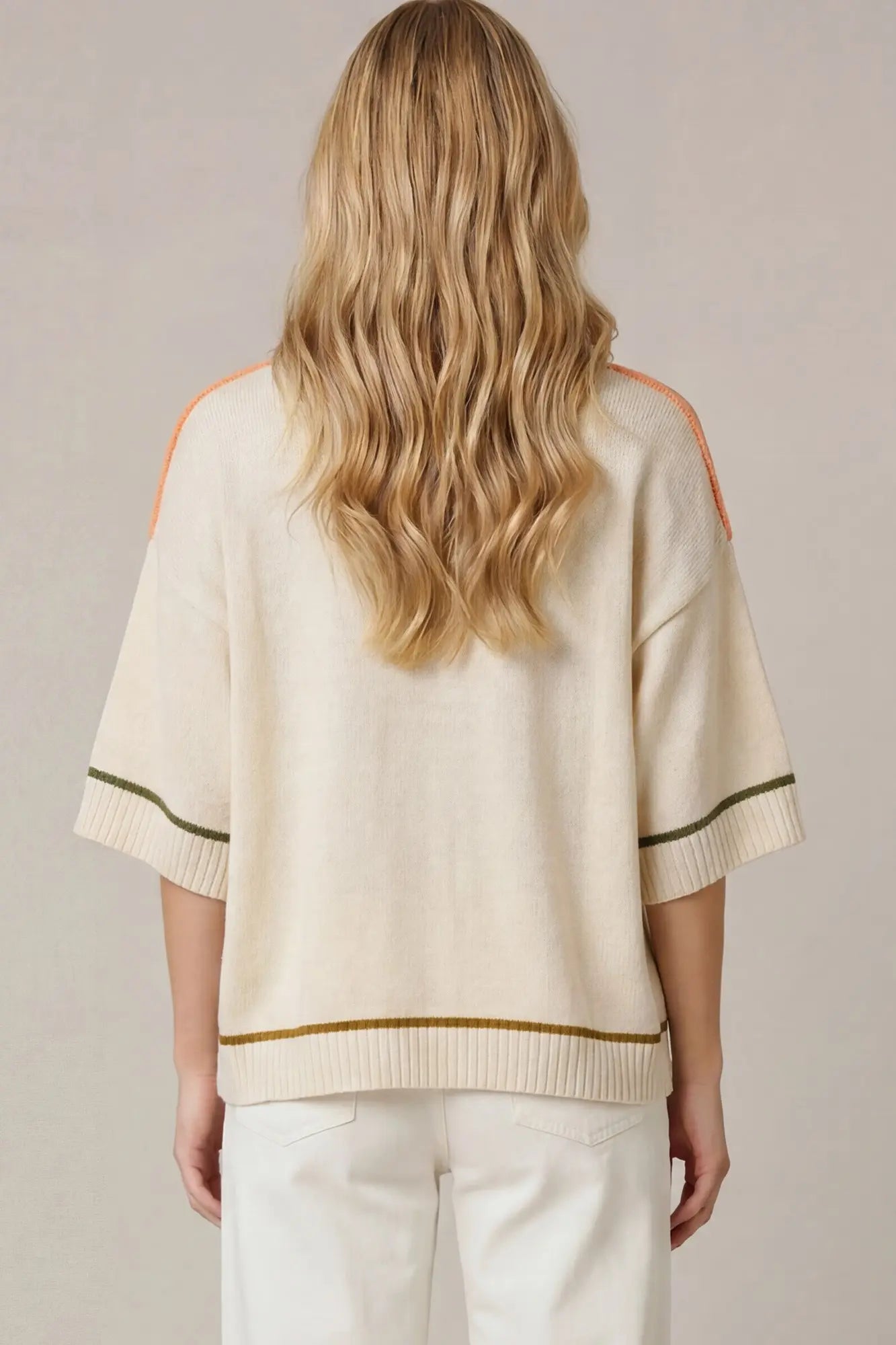1/2 Sleeve Top - Cream