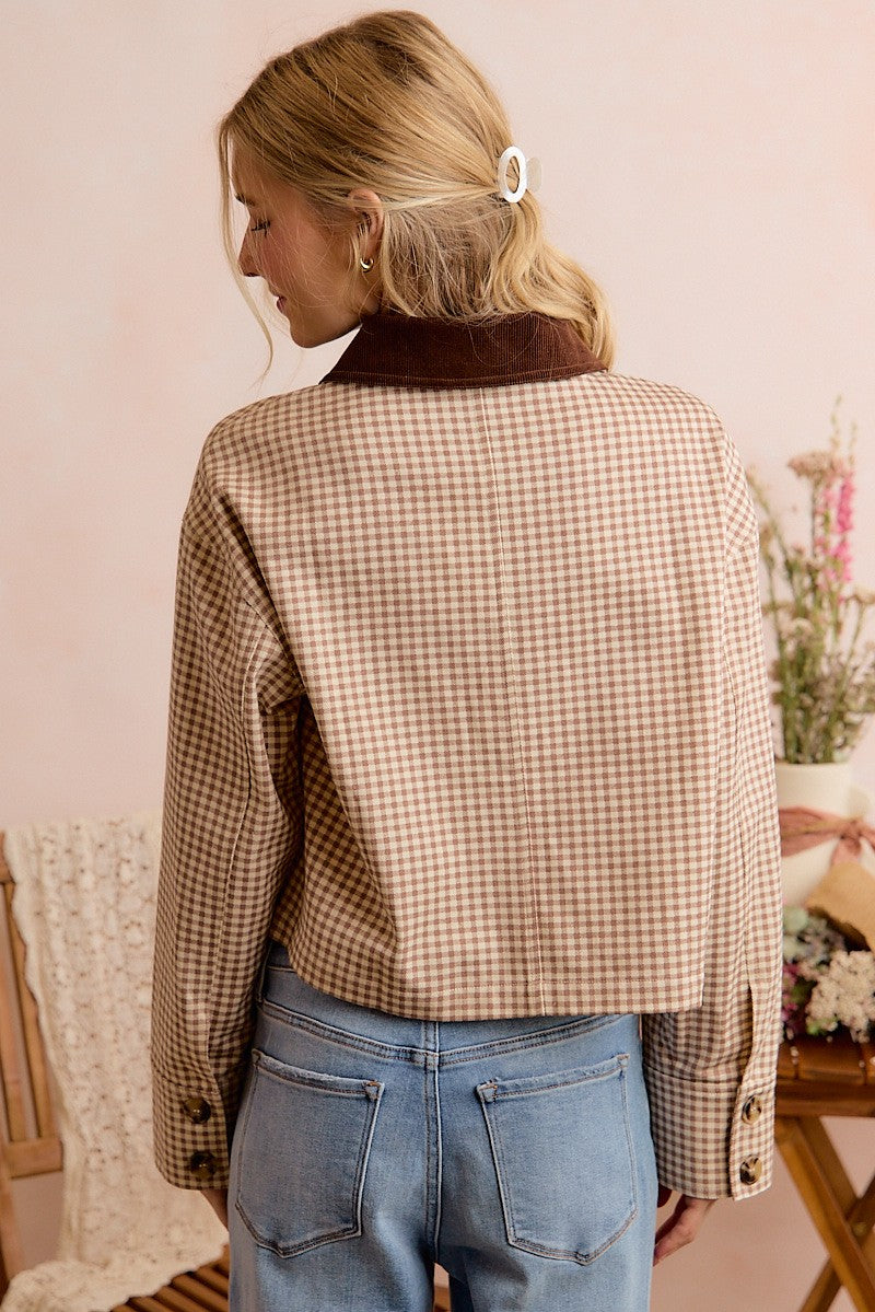 Gingham Print Jacket