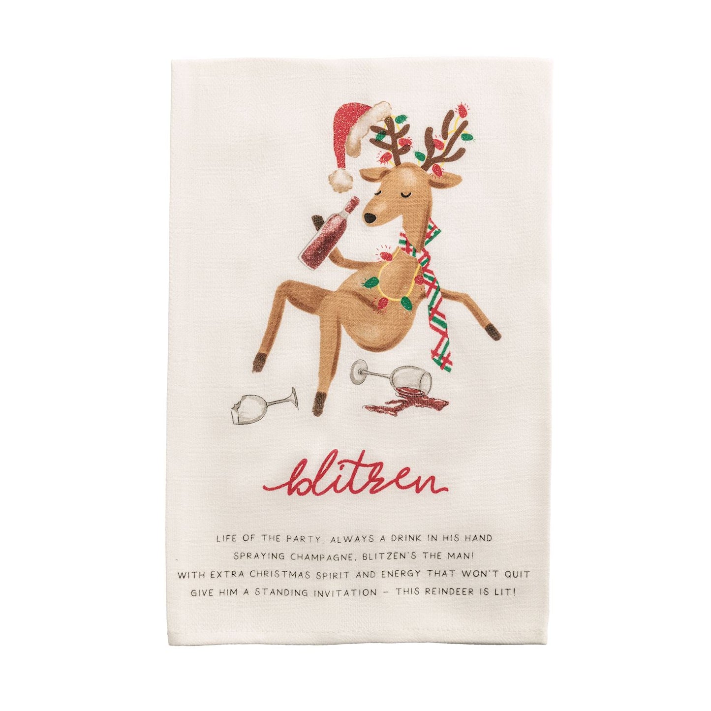 Reindeer Poem Towel