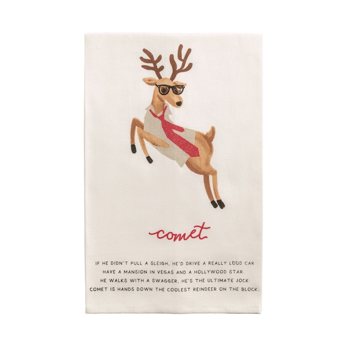 Reindeer Poem Towel
