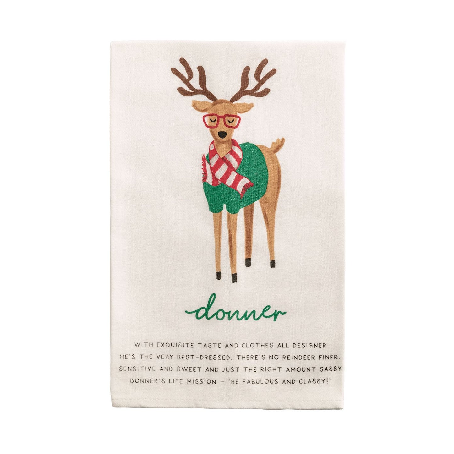 Reindeer Poem Towel