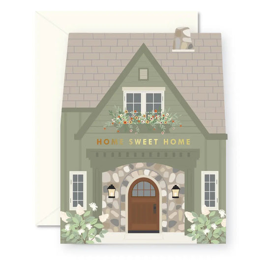 Green Home Sweet Home Folded Greeting Card