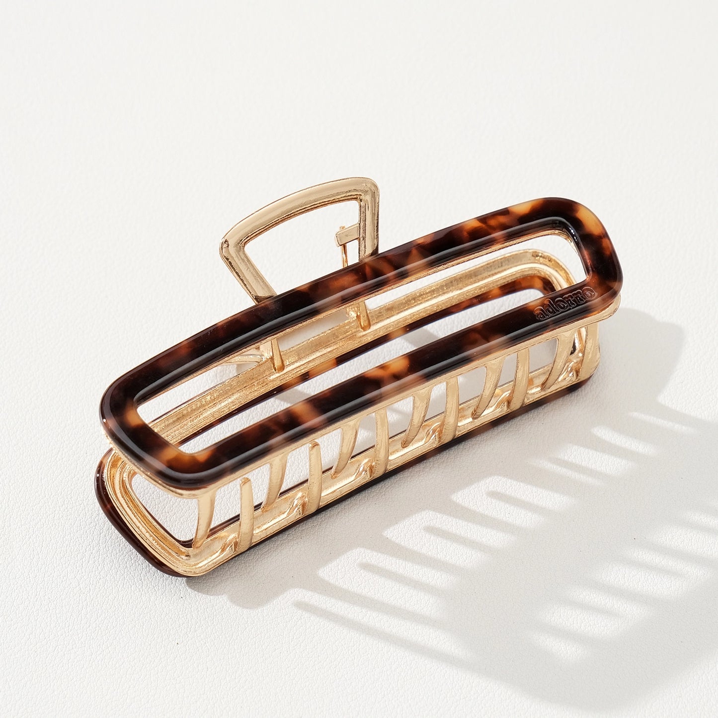 Harlow Hollow Rectangle Metal Claw Clip (Medium & Large)