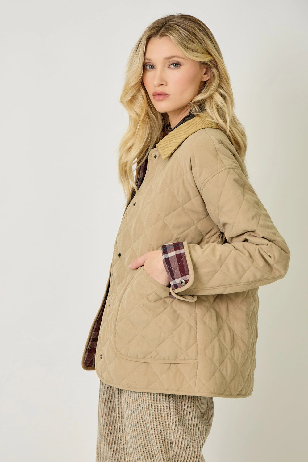 Contrast Quilted Jacket