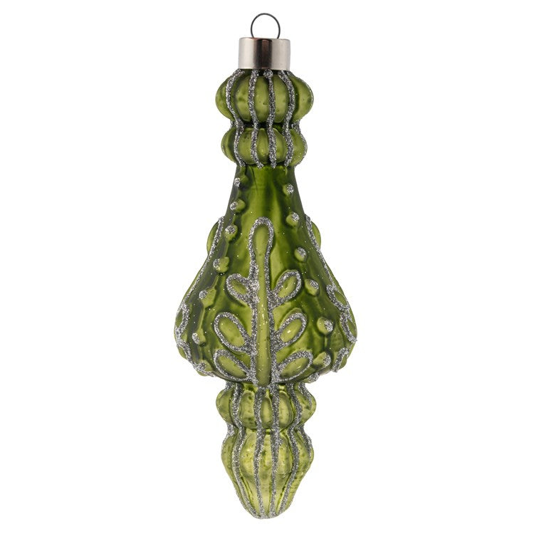 Silver Glitter Ornaments (3 Styles)