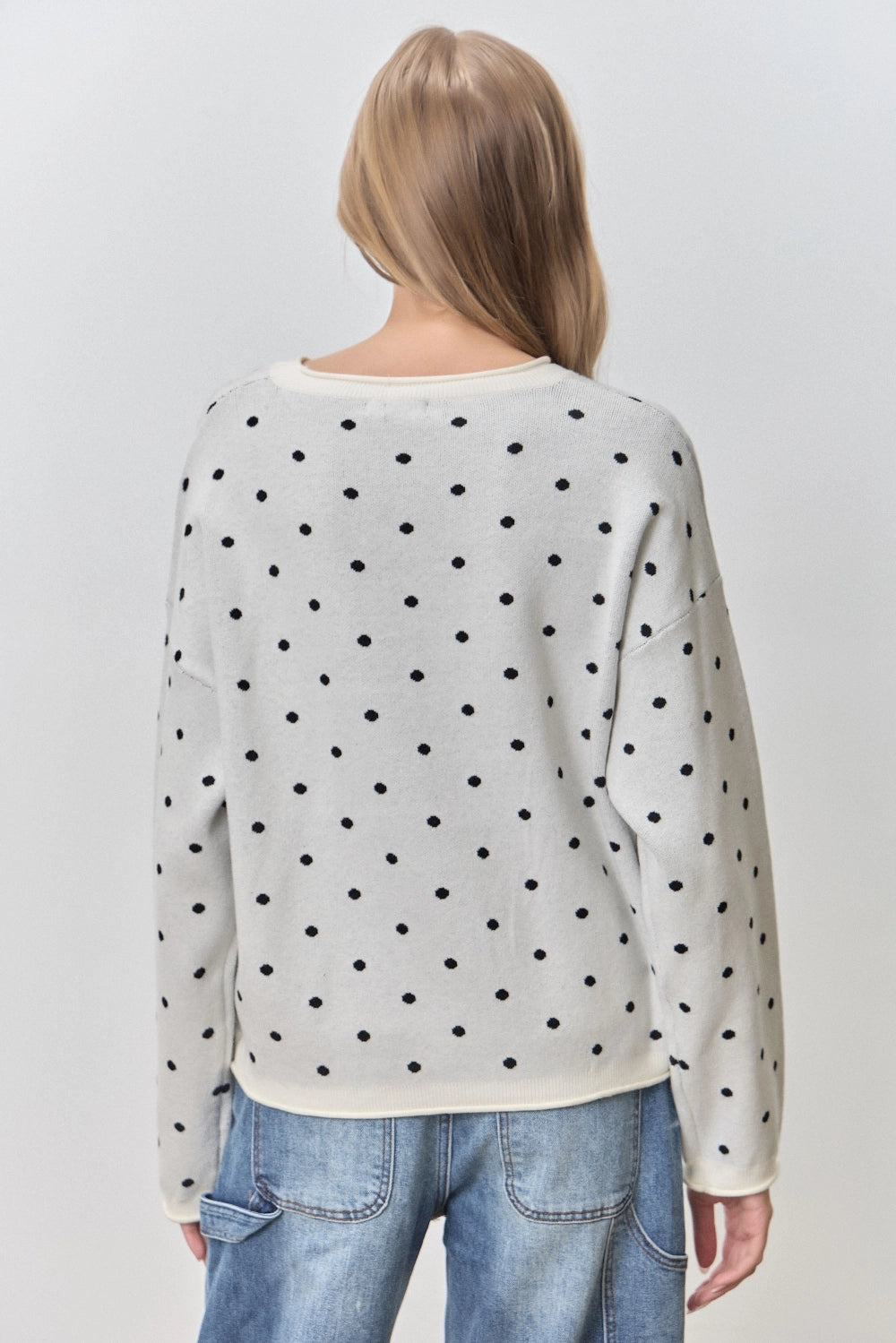 Polka Dot Sweater Pullover