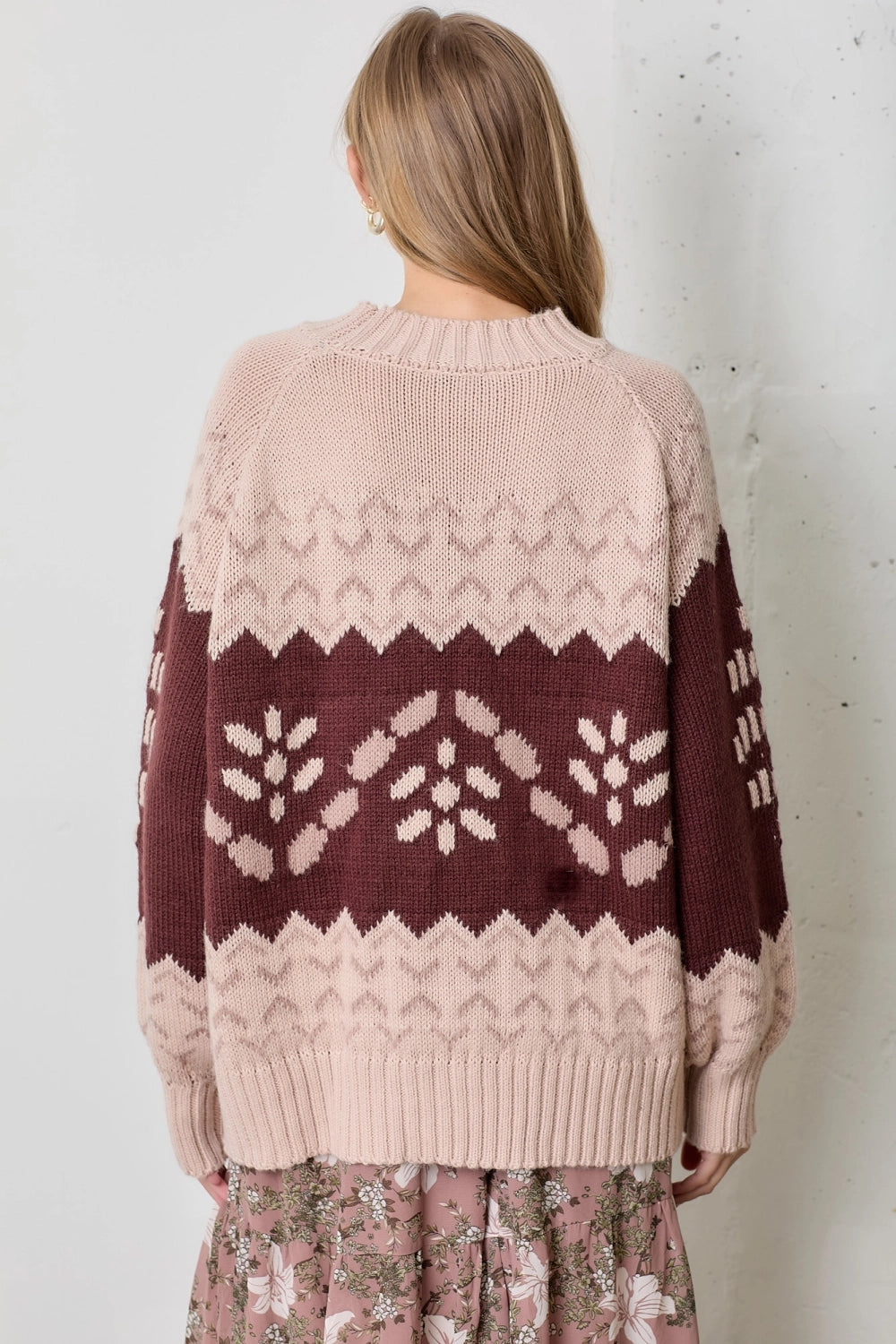 Flower Intarsia Sweater