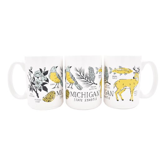 Michigan State Symbols Mug
