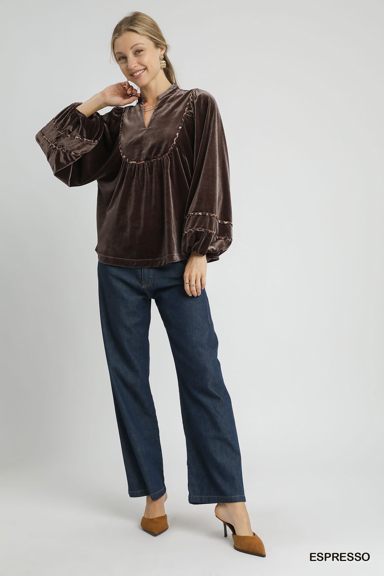 Velvet Long Sleeve Top