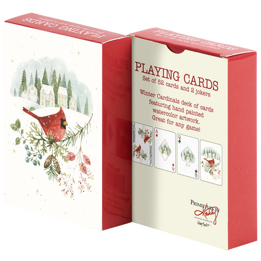 Winter Cardinals Playing Cards