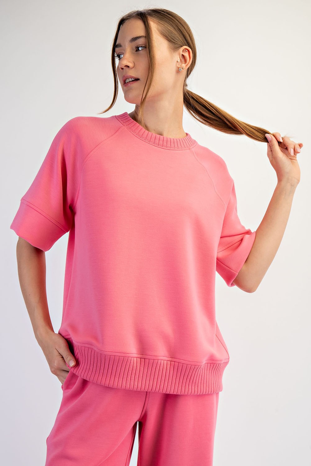 Modal Scuba Luxe Short Sleeve Top
