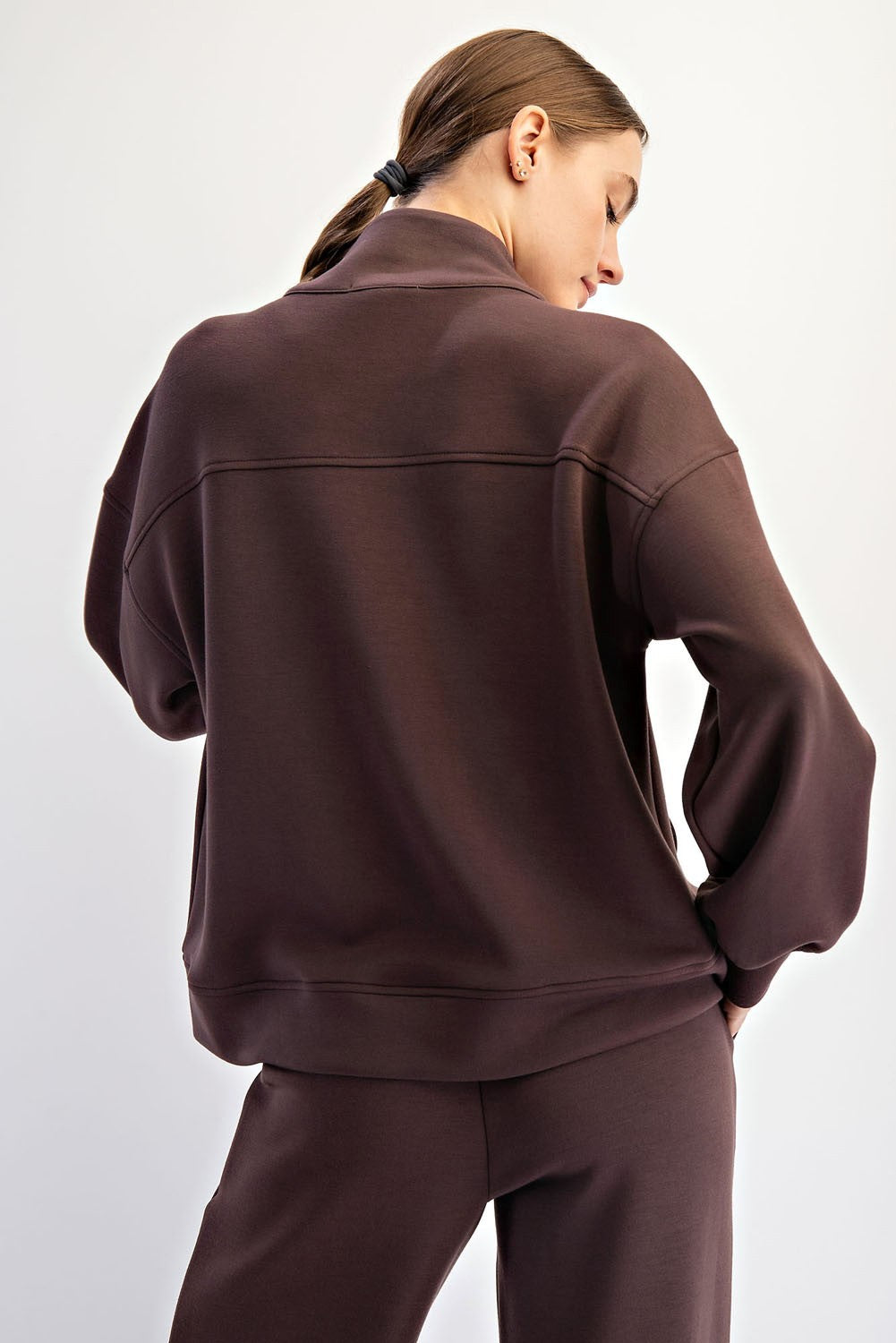 Modal Poly Cardi - Espresso