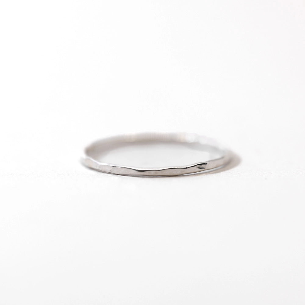 Hammered Stacking Ring - Sterling Silver