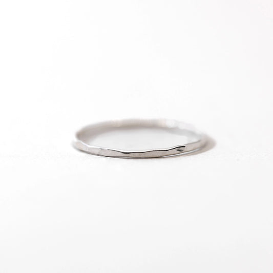 Hammered Stacking Ring - Sterling Silver