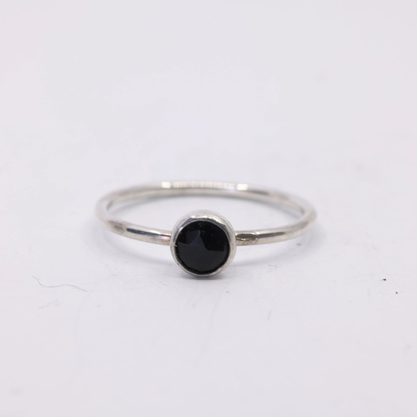 Medium Onyx Ring - Sterling Silver