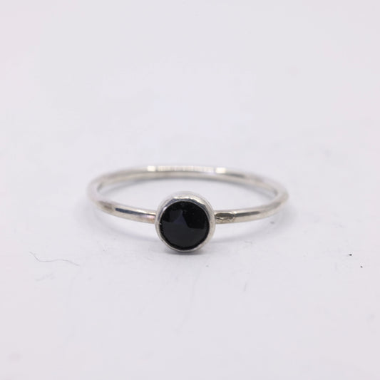 Medium Onyx Ring - Sterling Silver