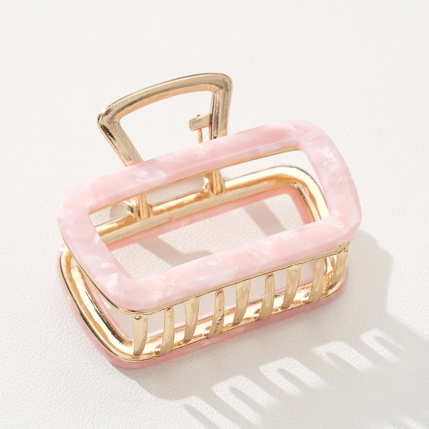 Harlow Hollow Rectangle Metal Claw Clip (Medium & Large)