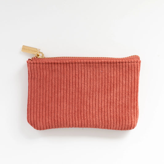 Corduroy Coin Pouch - Coral