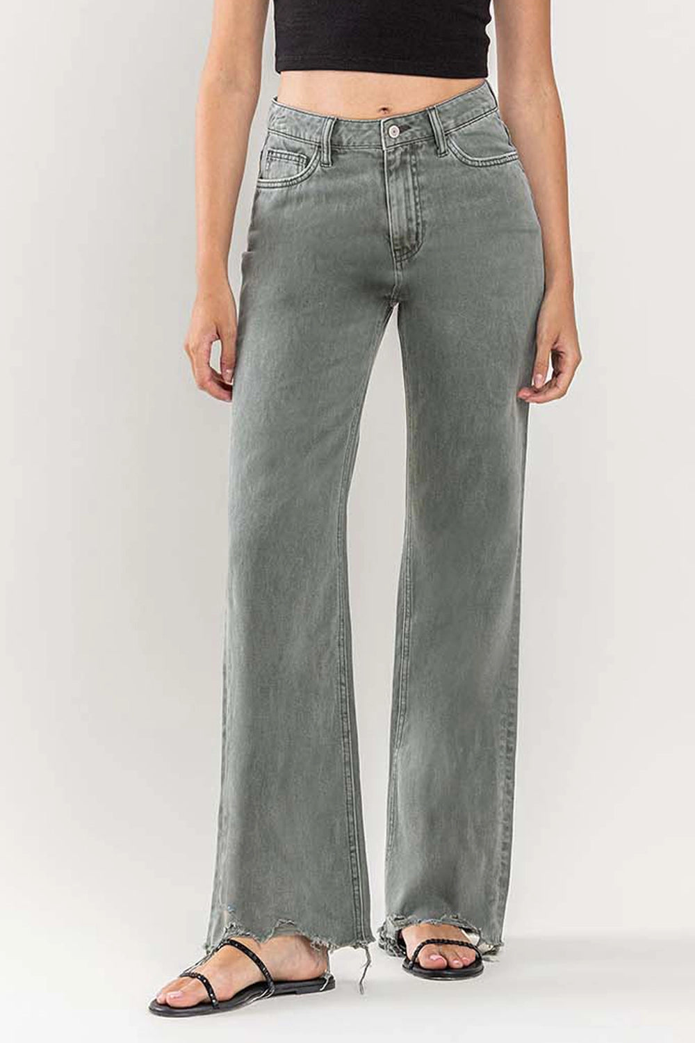 90's Vintage Super High Rise Flare Jeans