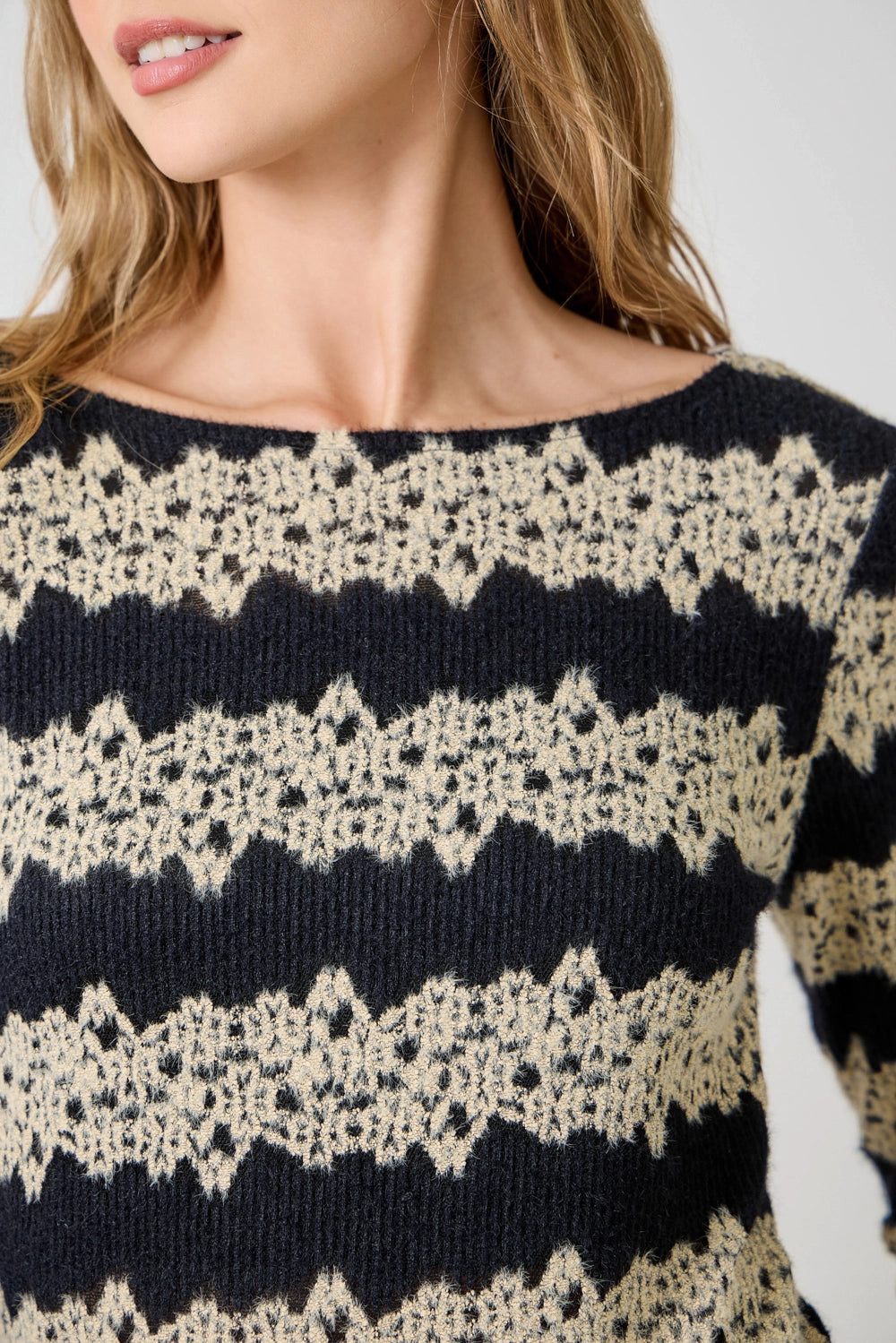 Lace Applique Coverstitch Top