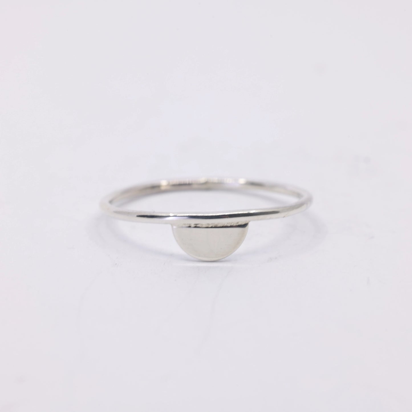 Dainty Half Moon Ring in Sterling Silver