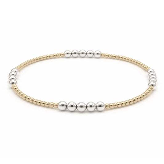 The Hamptons Mixed Metal 2x4 Beaded Bracelet