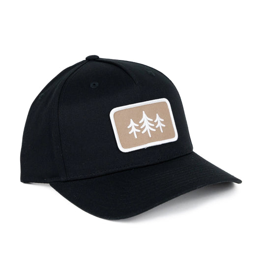 TriPine Patch Baseball Hat - Black