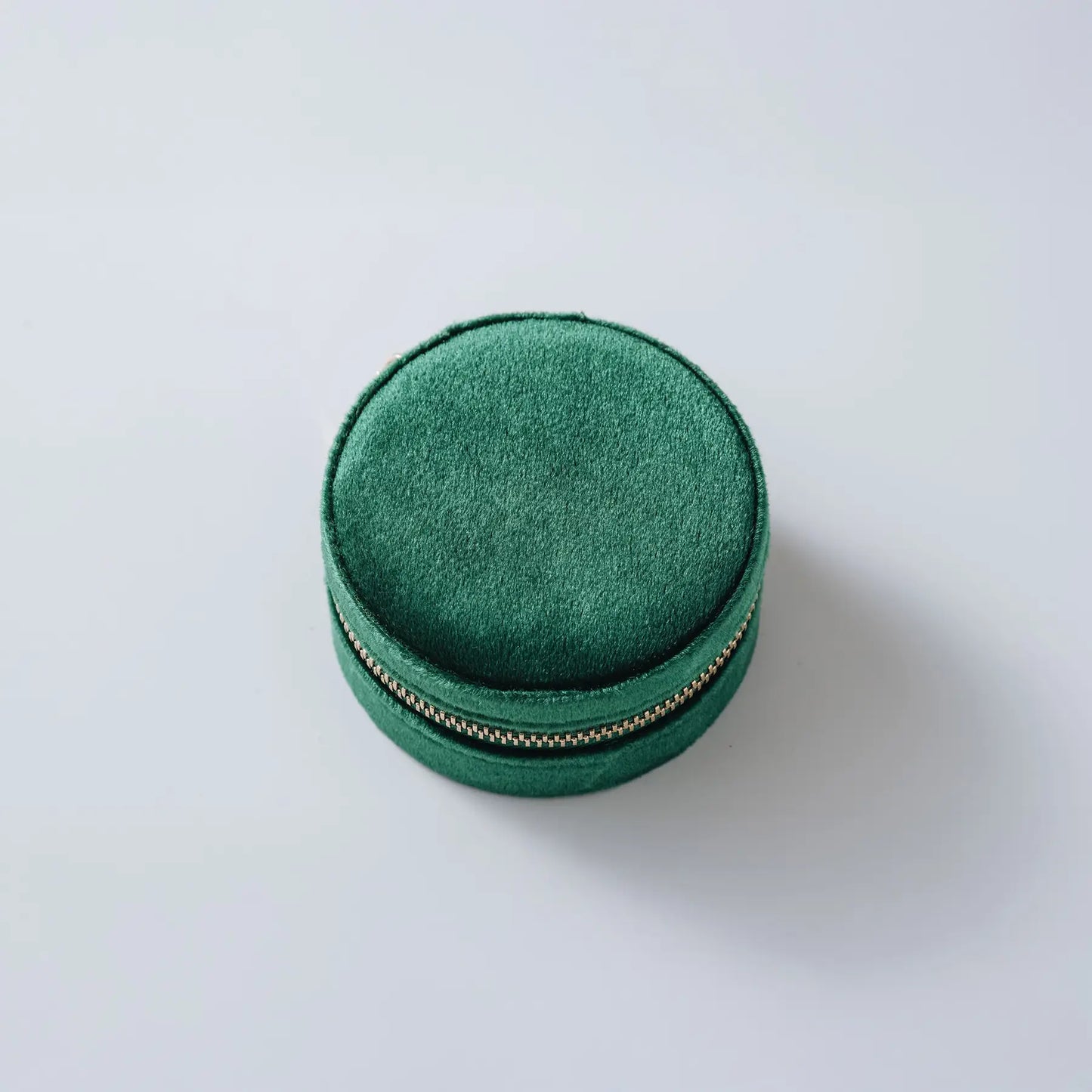 Round Velvet Jewelry Box Case - 8 Colors