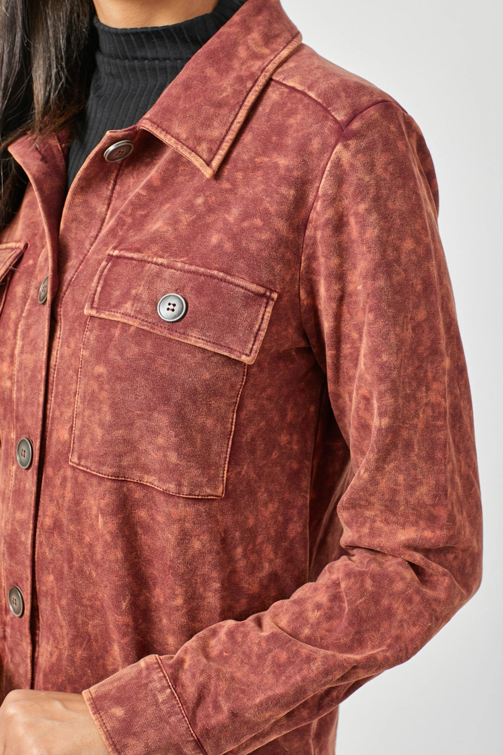 Washed Shacket - Rust