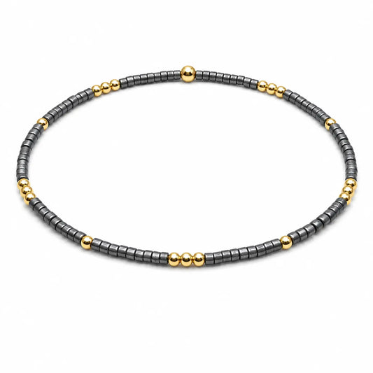 Newport Gold Filled Waterproof Bracelet in Pewter