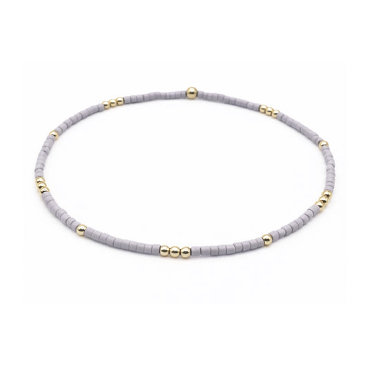 Newport Gold Filled Waterproof Bracelet in Lavender
