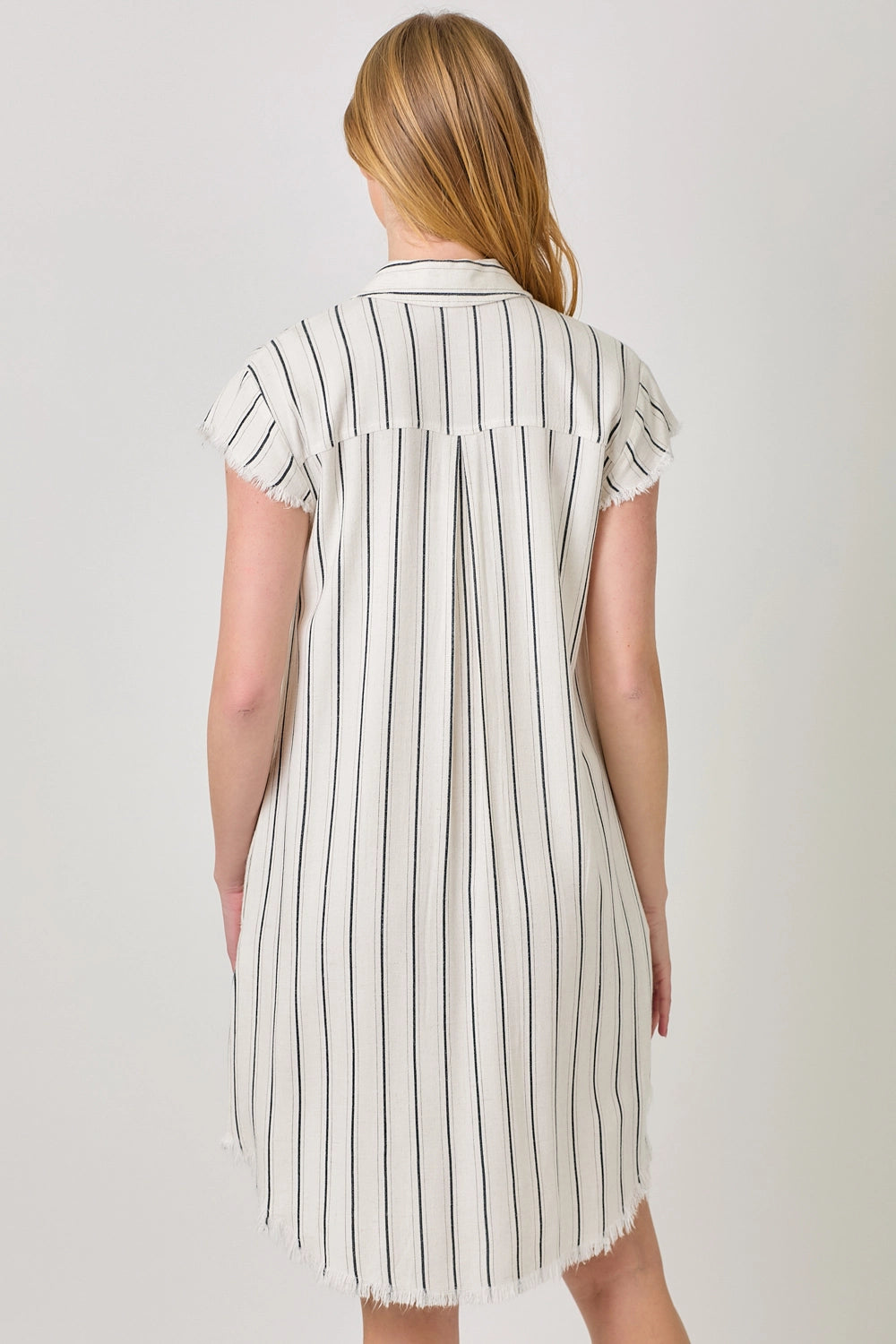Frayed Edge Shirt Dress