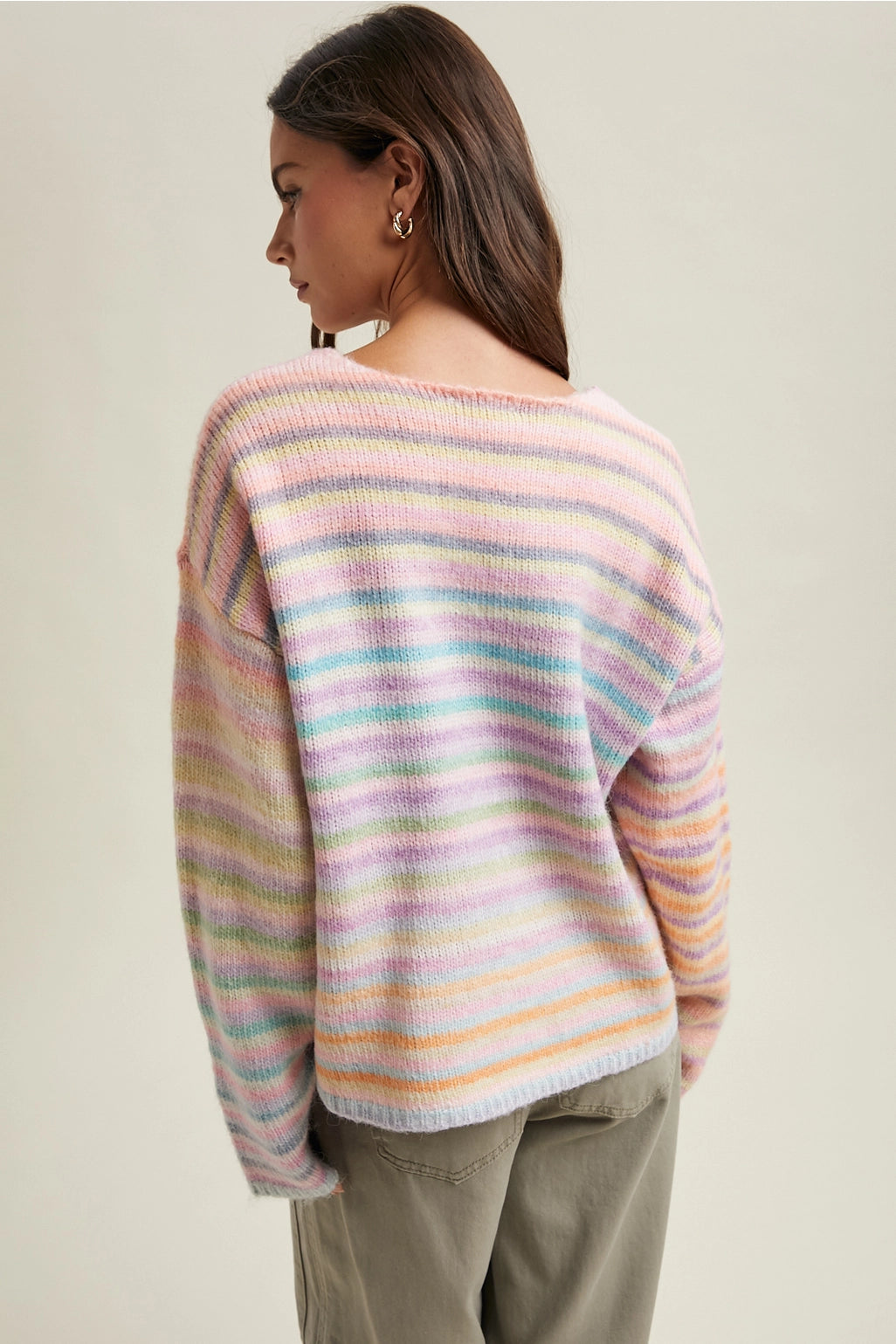 Pastel Rainbow Knit Sweater