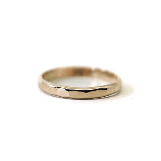 Thick Hammered Stacking Ring - Gold Filled