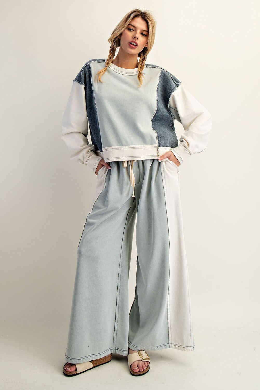 Frayed Color Block Matching Set (Set Sold Separately)