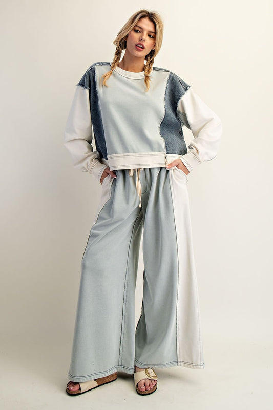 Frayed Color Block Matching Set (Set Sold Separately)