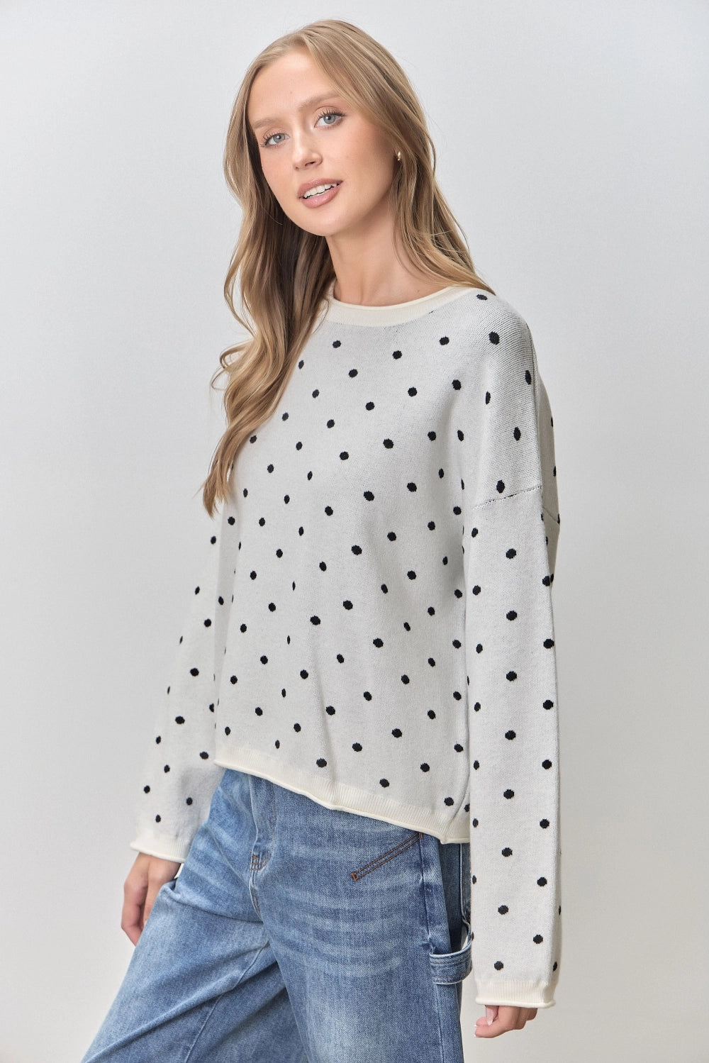Polka Dot Sweater Pullover