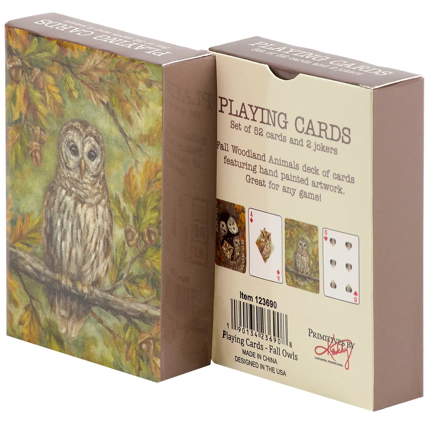 Owls Playing Cards